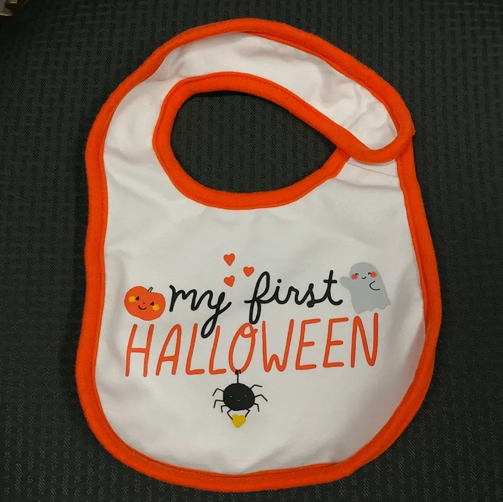 Carter's My First Halloween Baby Bib 100% Cotton